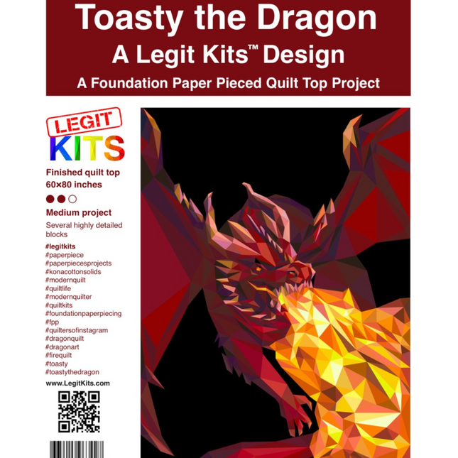 Toasty the Dragon FPP Pattern | Legit Kits