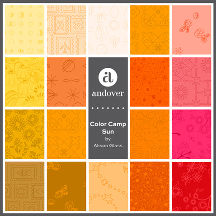 Color Camp Sun Fat Quarter Pack | Alison Glass | Andover Fabrics