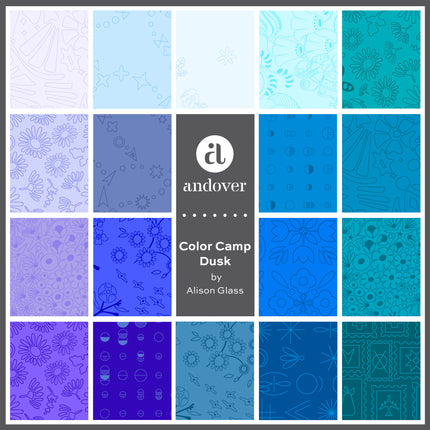 Color Camp Dusk Fat Quarter Pack | Alison Glass | Andover Fabrics
