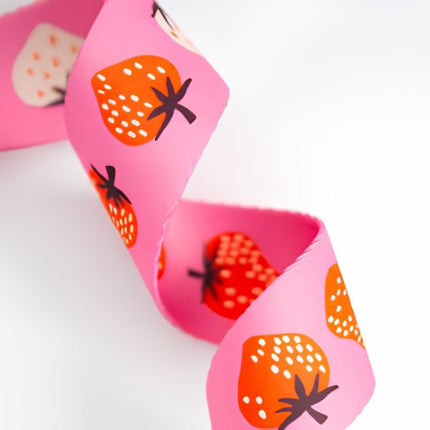 RUBY STAR SOCIETY WEBBING 1.5" - STRAWBERRY DAISY