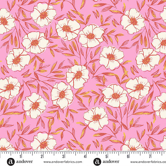 Petals & Stitches: Bouquet Bliss Pink | Stephanie Organes | Andover Fabrics