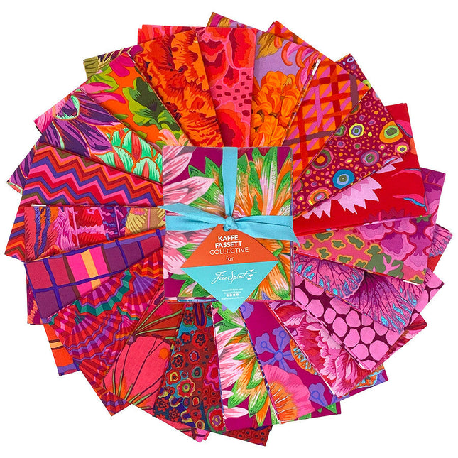 **COMING SOON** Kaffe Fassett Classics 2025 Ruby Fat Quarter Pack | Kaffe Fassett | Free Spirit Fabrics