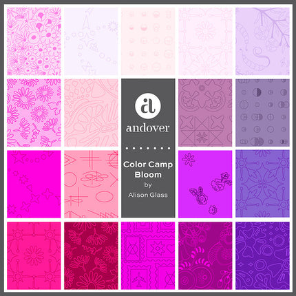 Color Camp Bloom Fat Quarter Pack | Alison Glass | Andover Fabrics