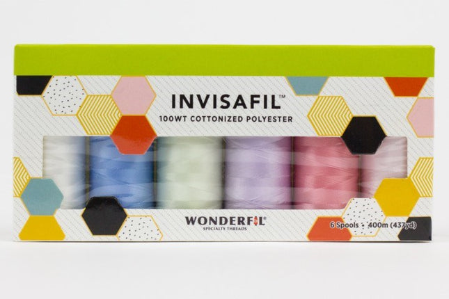WonderFil InvisaFil 100wt | B001 Mini Thread Pack [6 Colours]