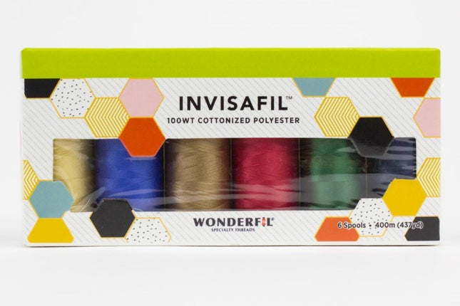 WonderFil InvisaFil 100wt | B003 Mini Thread Pack [6 Colours]