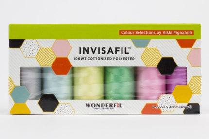 WonderFil InvisaFil 100wt | B006 Mini Thread Pack [6 Colours]