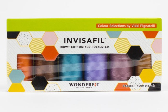 WonderFil InvisaFil 100wt | B009 Mini Thread Pack [6 Colours]