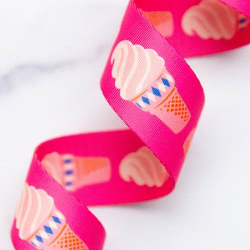 RUBY STAR SOCIETY WEBBING 1.5" - ICE CREAM PLAYFUL