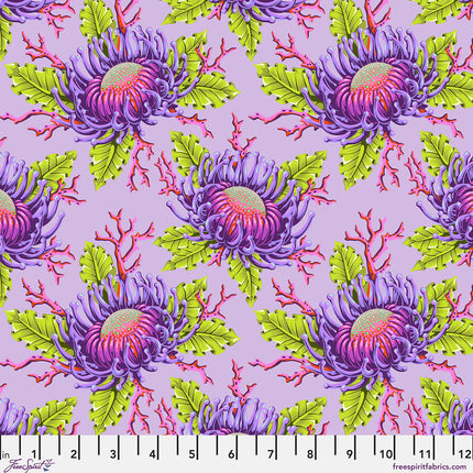 **PREORDER** Floral Reef: Friends & Anemones - Ultraviolet | Tula Pink | Free Spirit Fabrics
