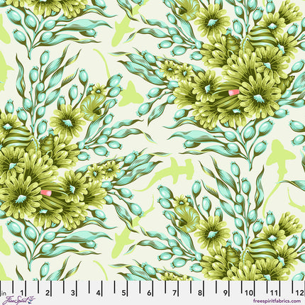 **PREORDER** Floral Reef: Shadow Sharks - Seagrass| Tula Pink | Free Spirit Fabrics