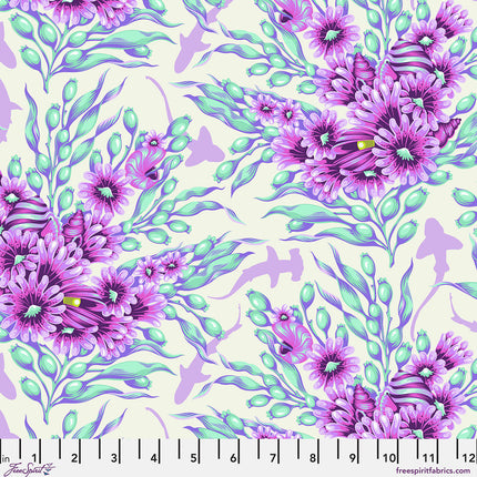 Floral Reef: Shadow Sharks - Ultraviolet | Tula Pink | Free Spirit Fabrics