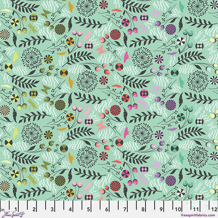 **PREORDER** Prince Charming Déjà Vu: Dandelion Mint | Tula Pink | Free Spirit Fabrics